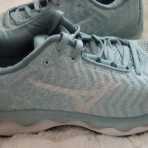 EUC Mizuno Wave Sky Waveknit 3 Turqoise Running Shoes Women's Size 9 Miz